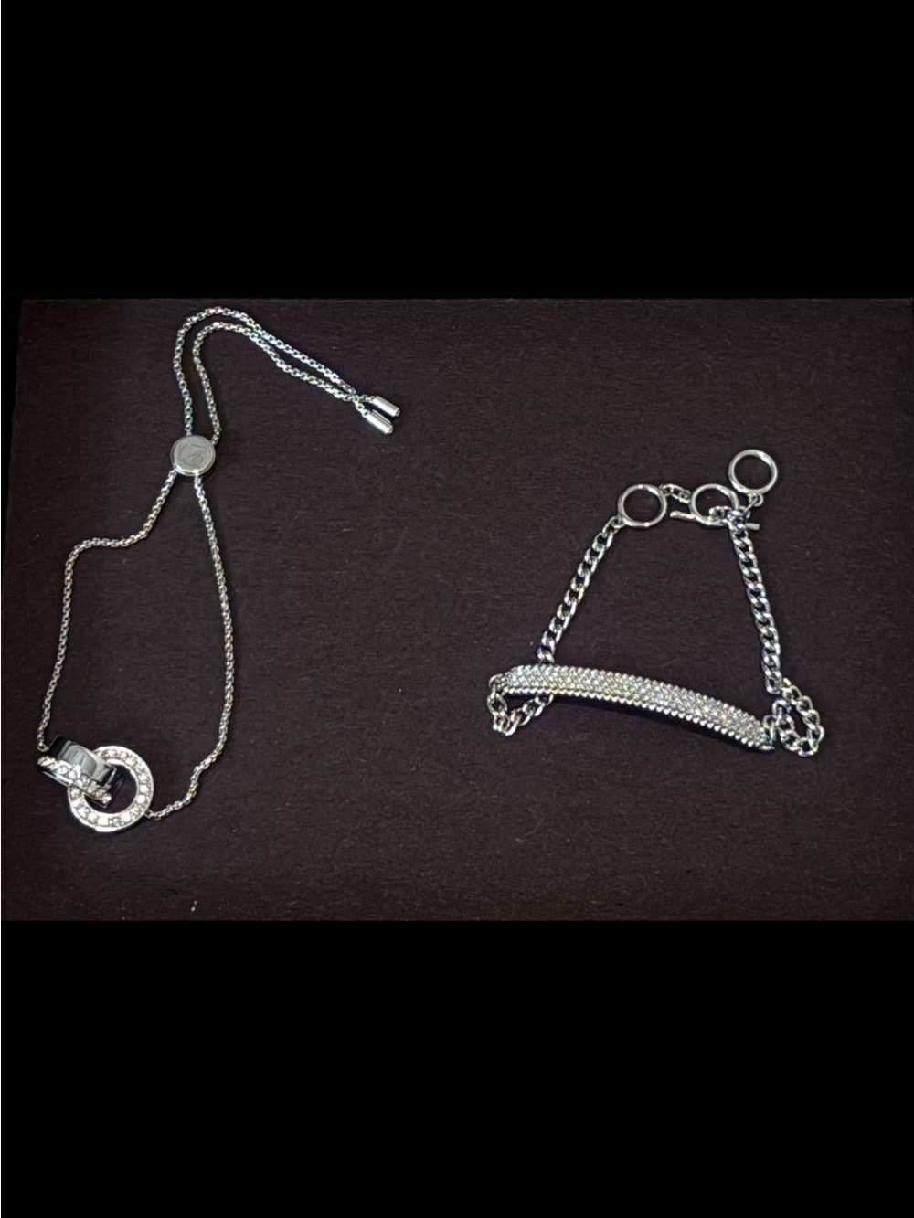 Swarovski Silver Crystal Bracelet Set